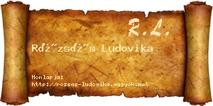 Rózsás Ludovika névjegykártya